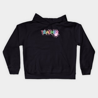 Art teacher colorful Kids Hoodie